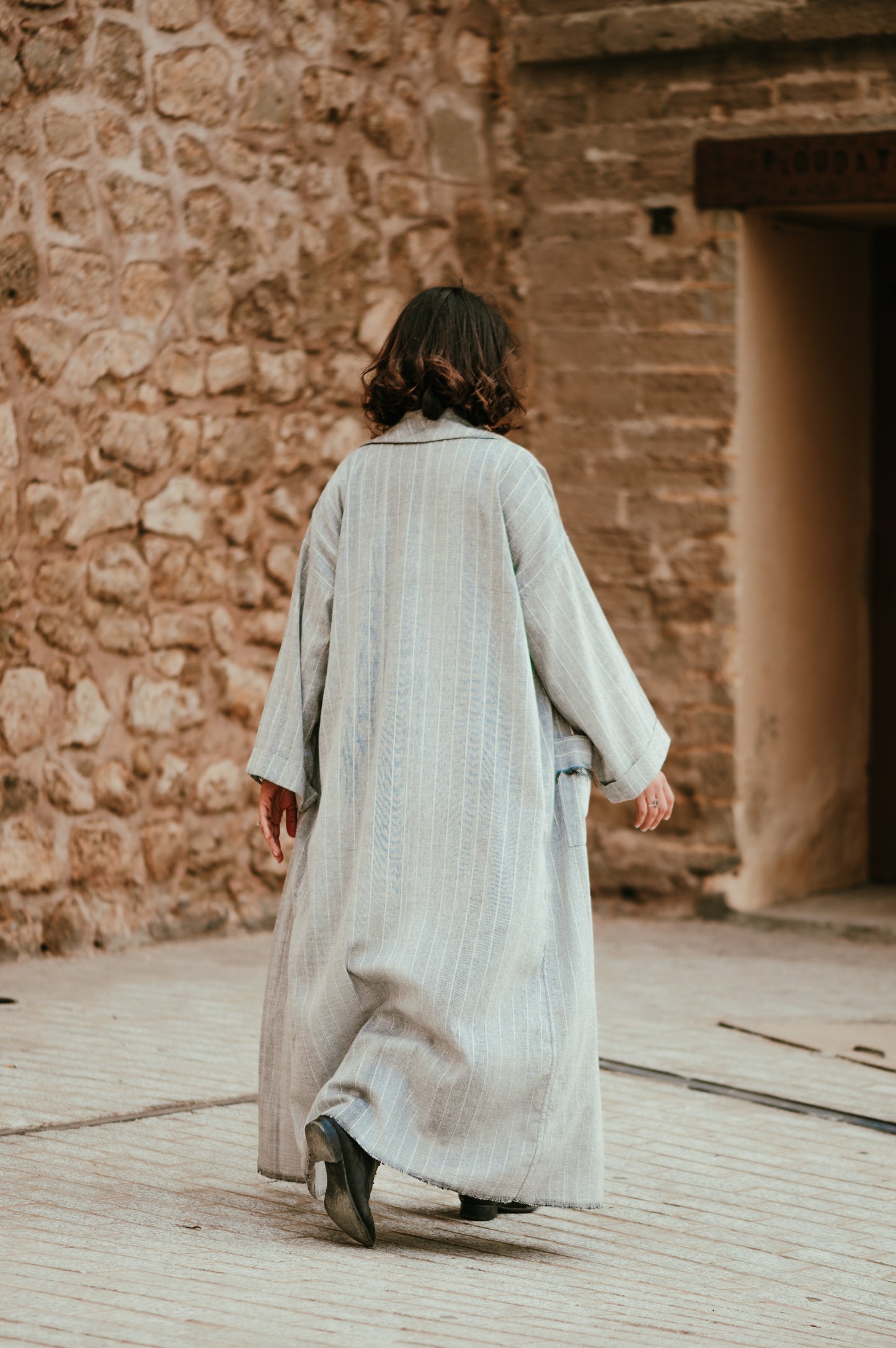 Ahfir Veste longue col châle