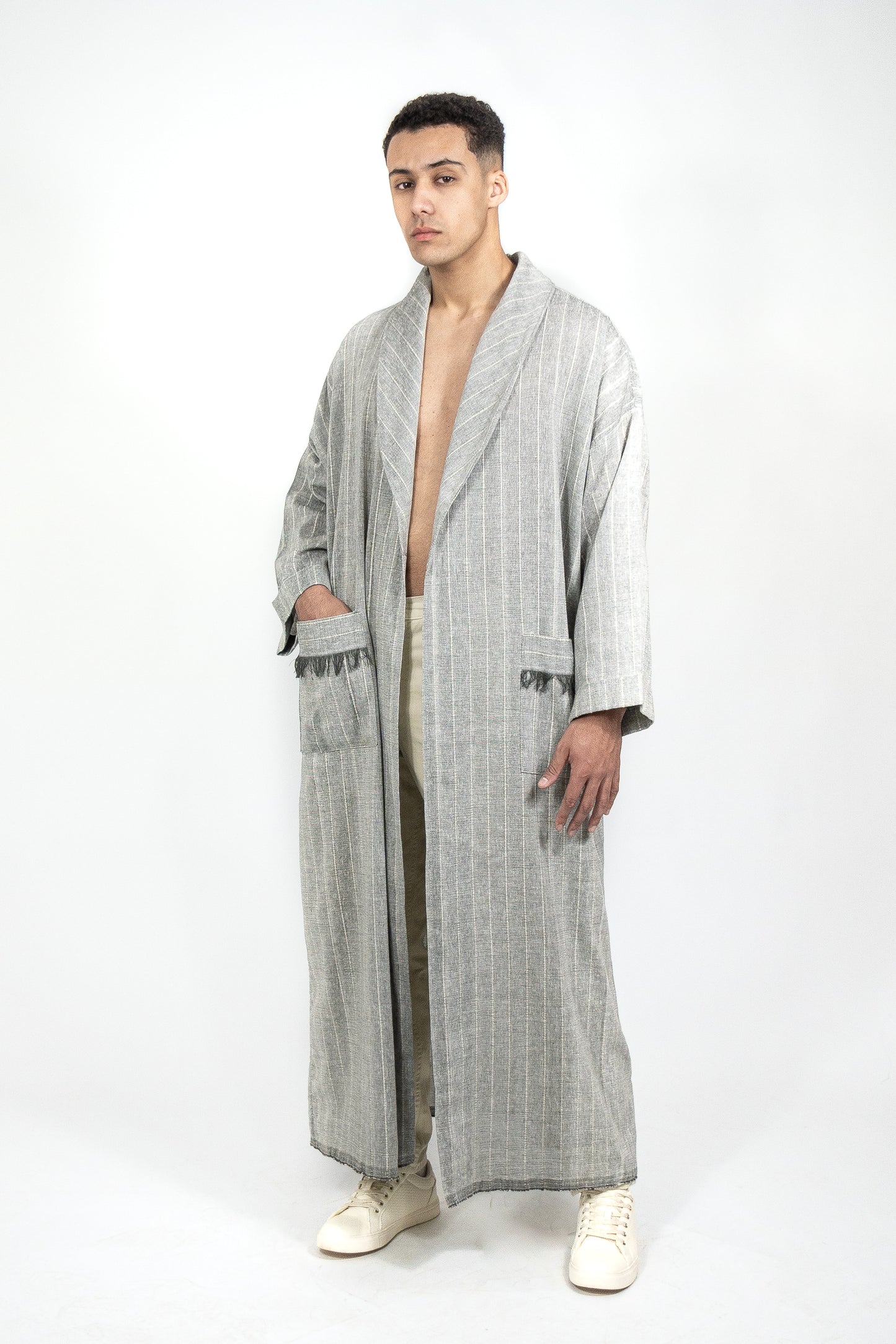 Ahfir Veste longue col châle